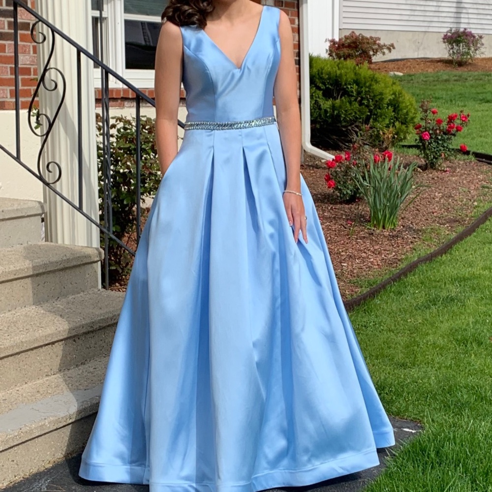 Light blue prom dress
